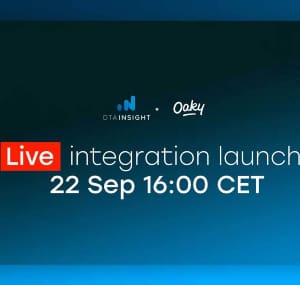 OTA Insight + Oaky new integration LinkedIn Launch event